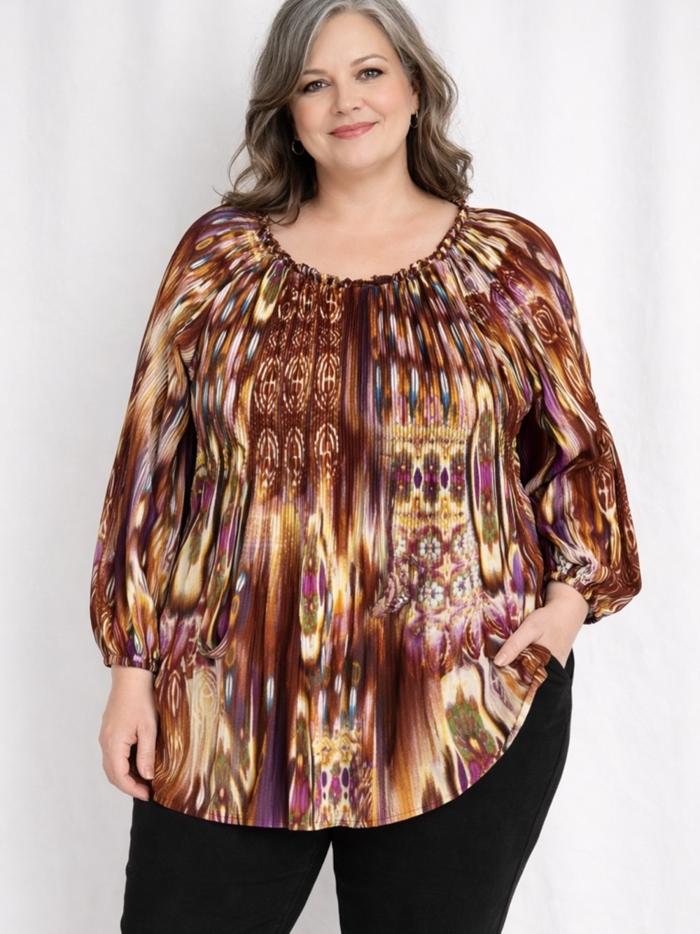 Sami & Jo Multicolor Long‎ Sleeve Dress
